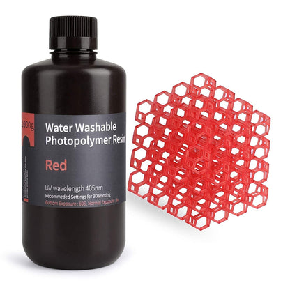 Pack ELEGOO - 6x Résine Water Washable - Rouge (Red) - 1 kg