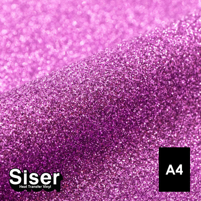 Siser - Glitter Flex - Feuille A4 Thermocollant - (G0080) Lavande Pailleté - 20 x 30 cm