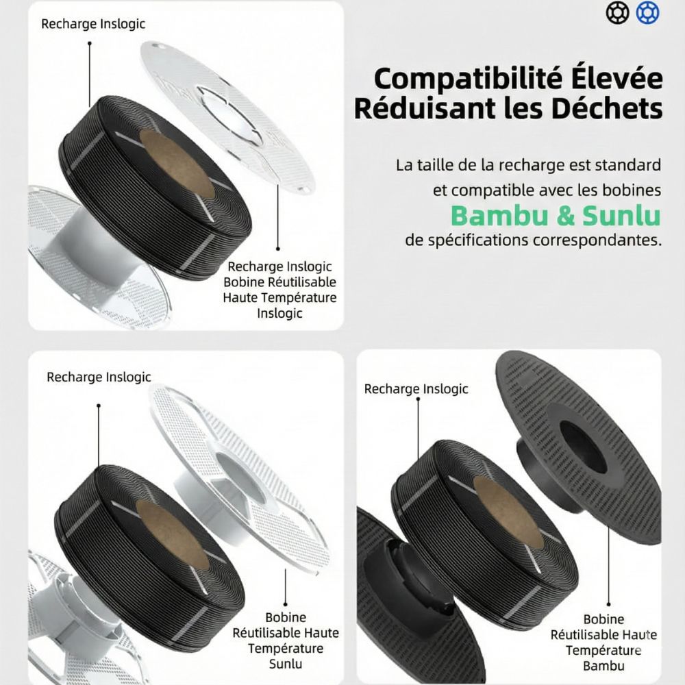 Inslogic - PA6-CF - Noir (Black) - 1,75 mm - 1 kg