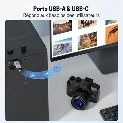 Lecteur de Carte SD/Micro - Adaptateur USB 3.0