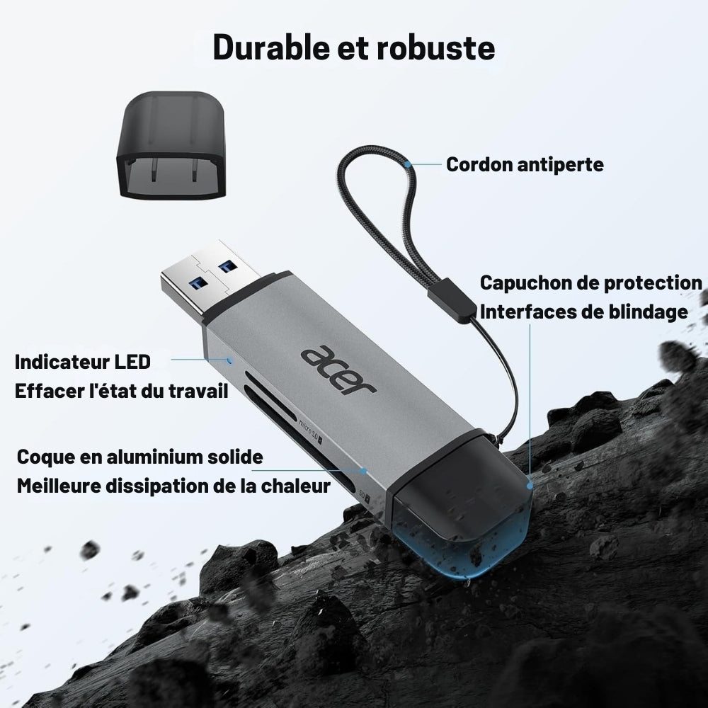 Lecteur de Carte SD/Micro - Adaptateur USB 3.0
