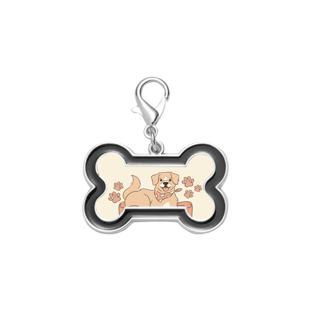 MissKraft - Sublimation - Porte-clefs Os - Noir - 30 x 45 mm Sublimé