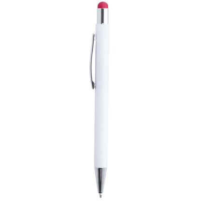 MissKraft -  5 Stylos à bille à graver Wirly Blanc embout Rouge