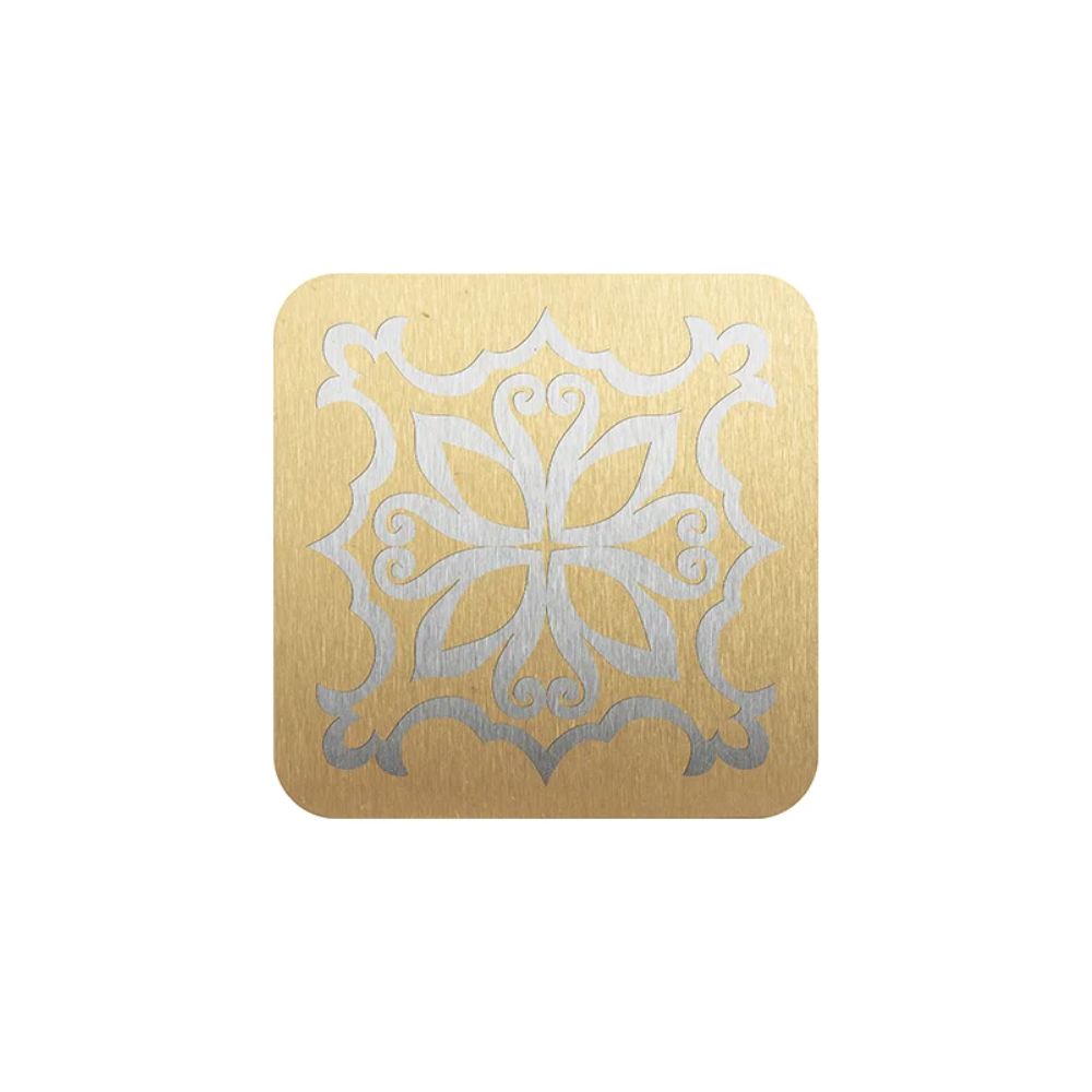 MissKraft - Sublimation - 5 Sous-verres en Acier Carré - Or Mat