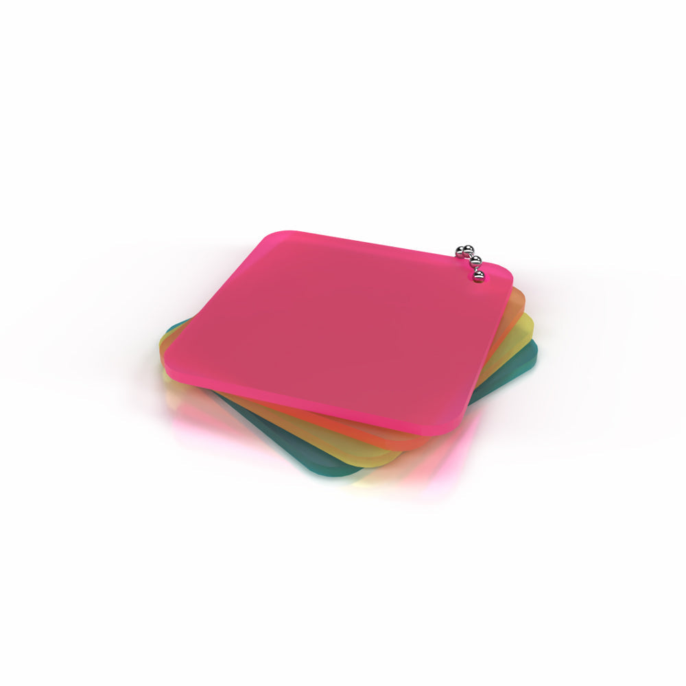 Nuancier Plaques PMMA Acryliques Plexiglass Phosphorescents 4 couleurs