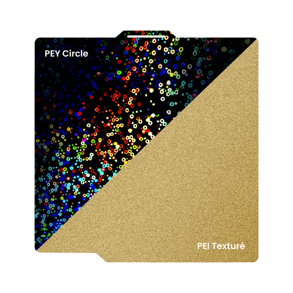 Ziflex - Plateau d'Impression pour Bambu Lab - PEY Circle & PEI Textured  - 257 x 257 mm
