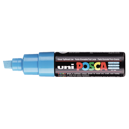POSCA - Marqueur Pointe Biseautée Large - Bleu Clair