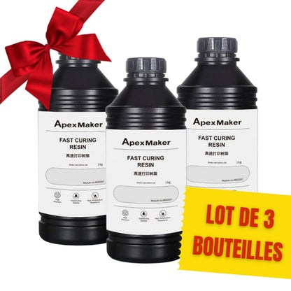 Pack ApexMaker - 3x Résine Fast Curing - Gris (Gray) - 1 kg