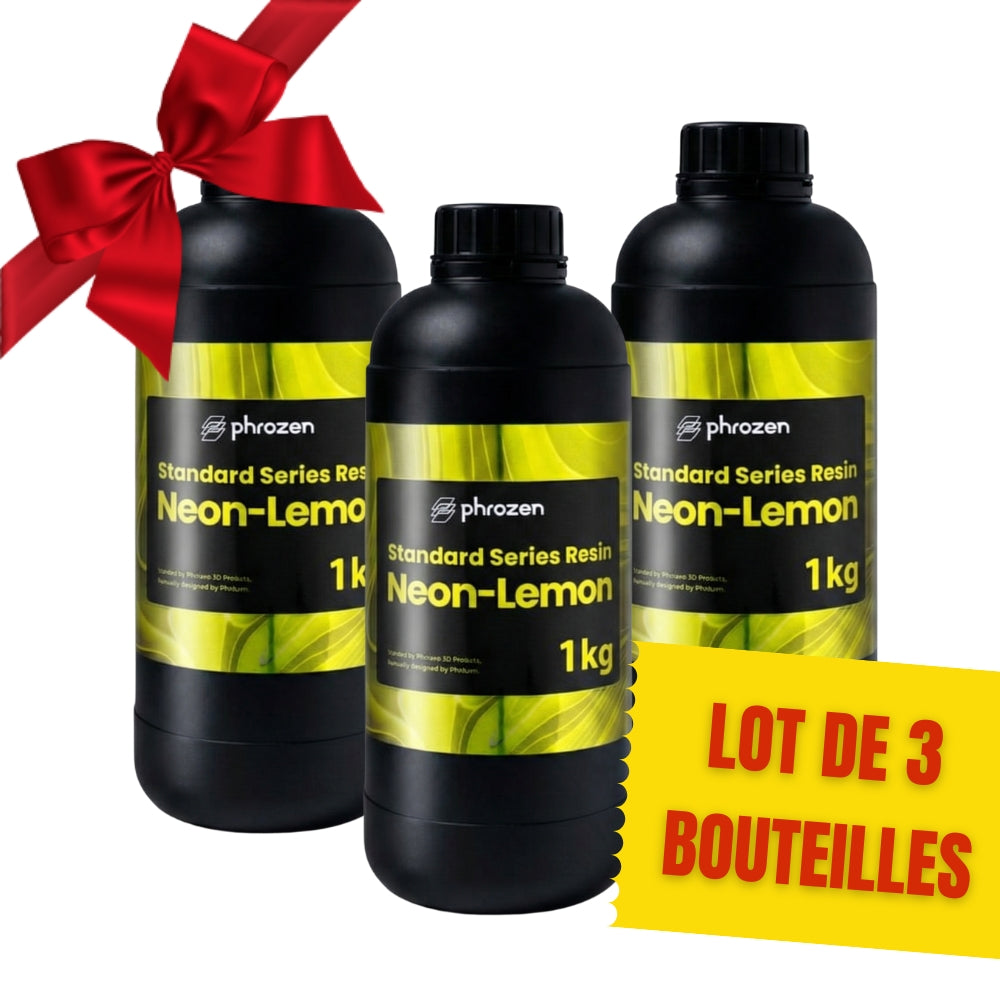 Pack Phrozen - 3x Neon Resin - Jaune Citron (Lemon) - 1 kg