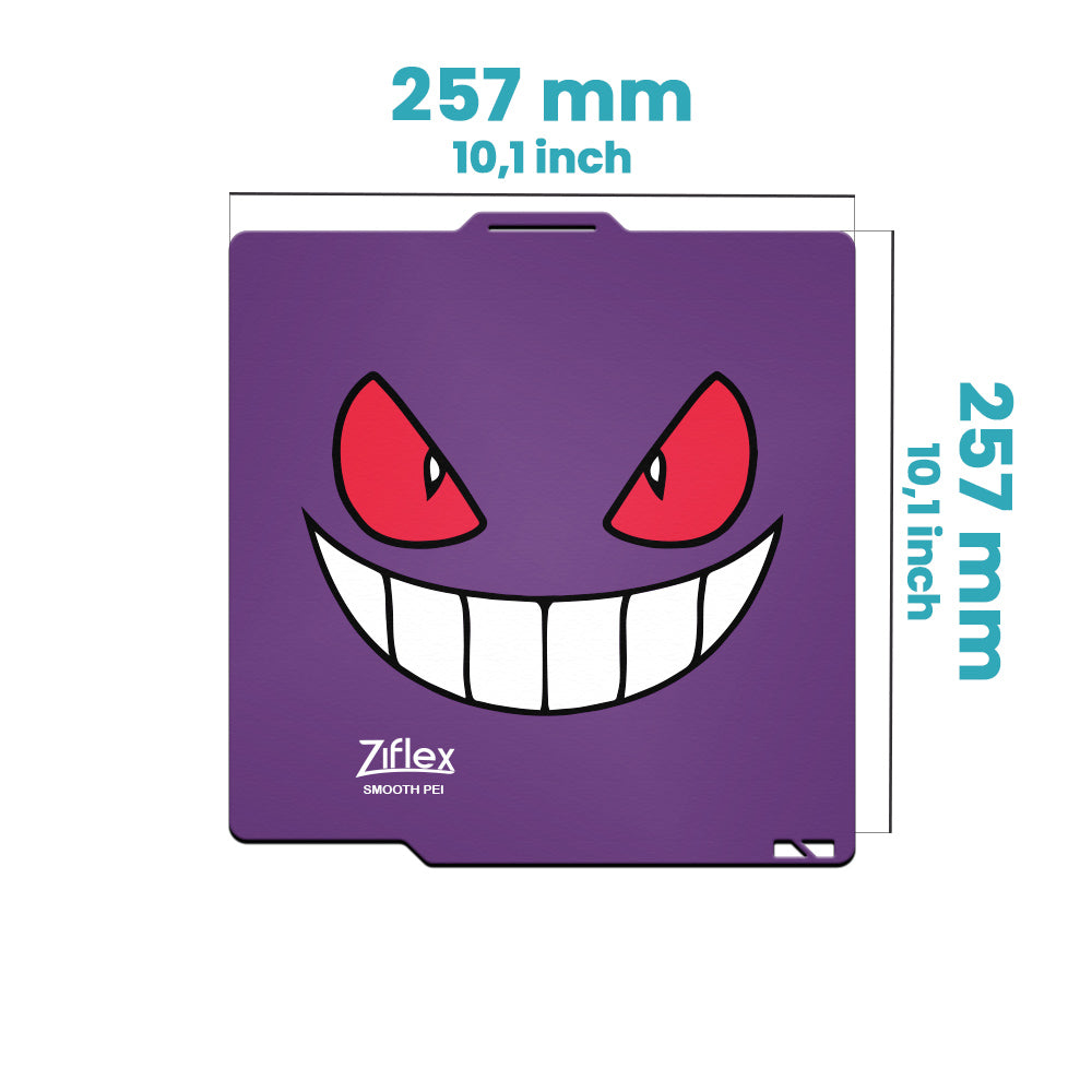 Ziflex - Plateau Flexible PEI 257 x 257 mm Lisse - Bambu Lab X1 & P1 Series - Édition Limitée - Ectoplasma