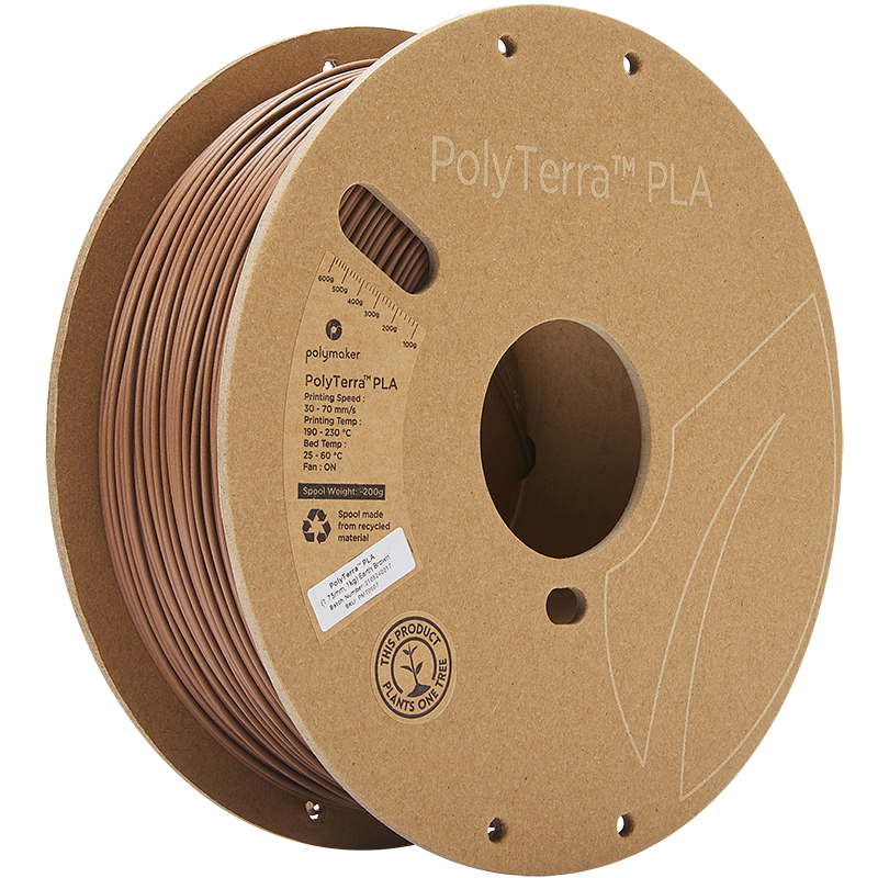 Polymaker - PolyTerra PLA - Brun Terre (Earth Brown) - 1.75 mm - 1 kg