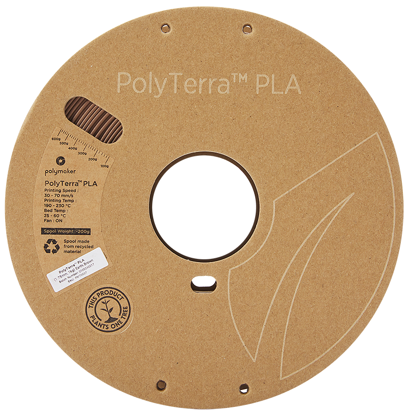 Polymaker - PolyTerra PLA - Brun Terre (Earth Brown) - 1.75 mm - 1 kg