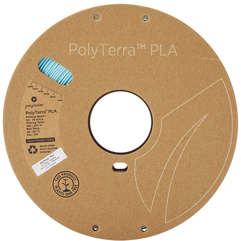 Polymaker - PolyTerra PLA - Bleu Glacé (Ice) - 1.75 mm - 1 kg