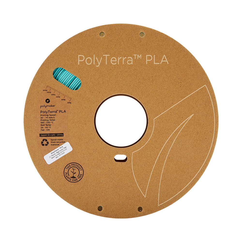 Polymaker - PolyTerra PLA - Bleu Arctique (Arctic Teal) - 1.75 mm - 1 kg