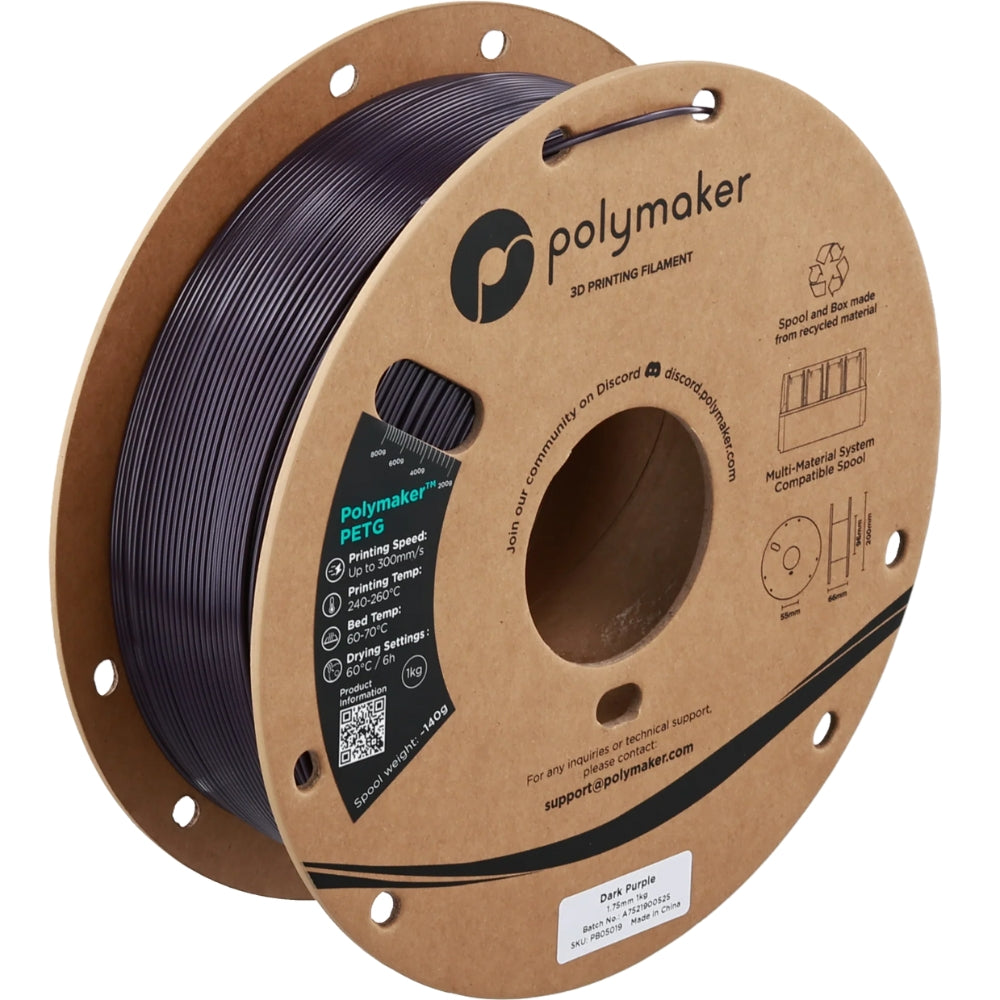 Polymaker - PETG - Violet Foncé (Dark Purple) - 1.75 mm - 1 kg