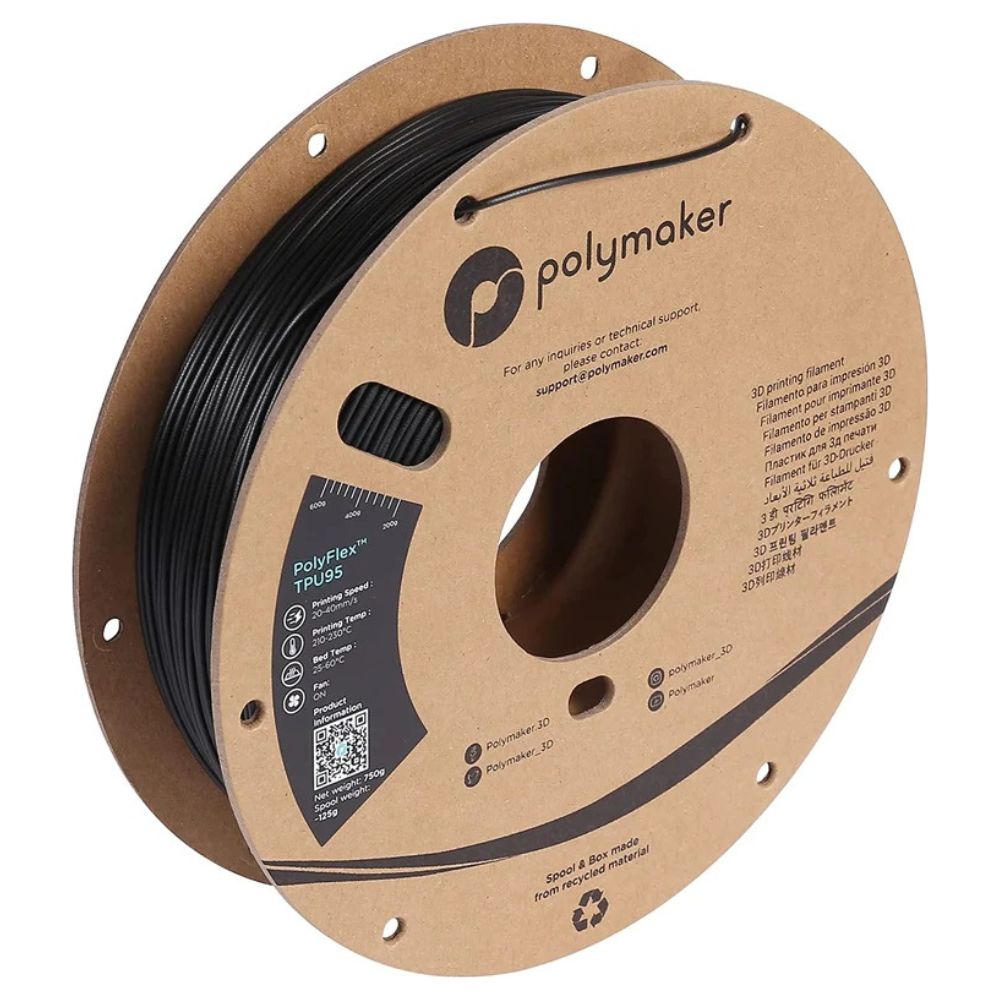 Polymaker - PolyFlex (TPU 90A) - noir - 1,75 mm - 750 g