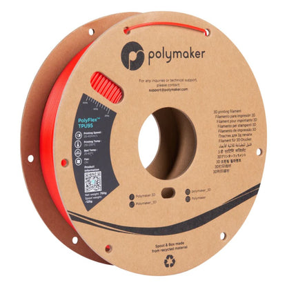 Polymaker - PolyFlex (TPU 95A) - Rouge (red) - 1,75 mm - 750 g