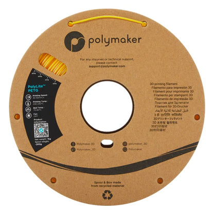 Polymaker - PolyLite PETG - Jaune (yellow) - 1,75 mm - 1 kg