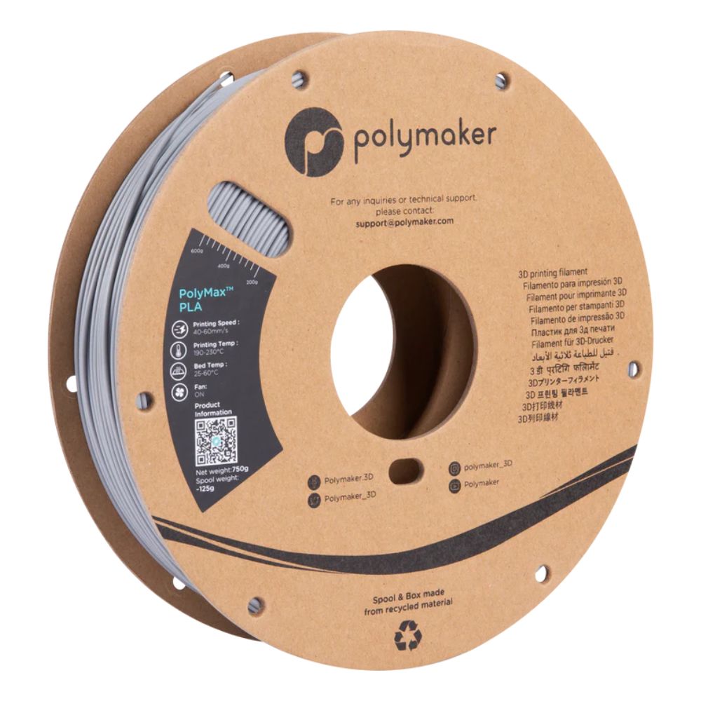 Polymaker - PolyMax Tough PLA - Gris (gray) - 1,75 mm - 750 g