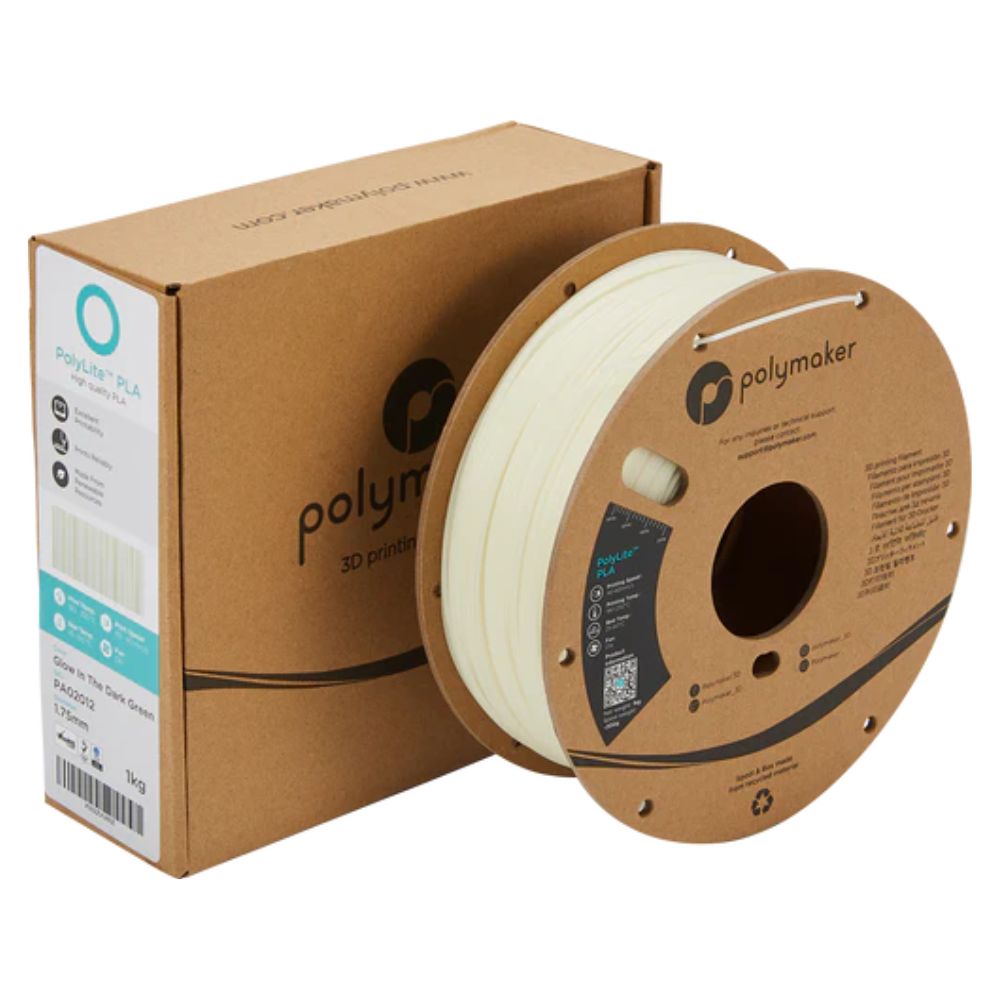 Polymaker - PolyLite Glow PLA - Vert phosphorescent (glow green) - 1,75 mm - 1 kg