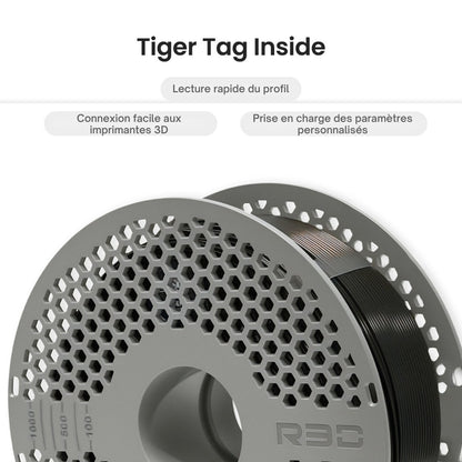 R3D - PETG High-Speed - Noir (Black) - 1,75 mm - 1 kg avec RFID TigerTag