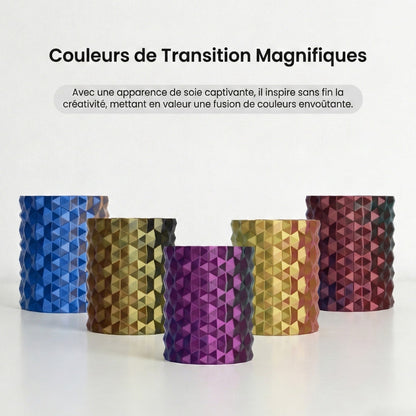 R3D - Tri-Silk color - Or/Cuivre/Noir (Gold/Copper/Black) - 1,75 mm - 1 kg - Refill avec RFID TigerTag