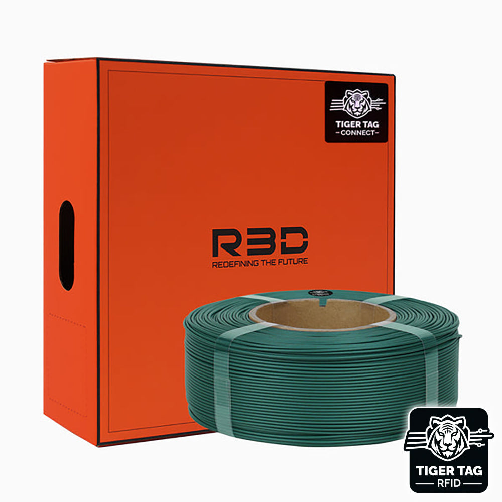 R3D - PLA High-speed - Émeraude Mat (Matte Emerald) - 1,75 mm - 1 kg Refill avec RFID TigerTag