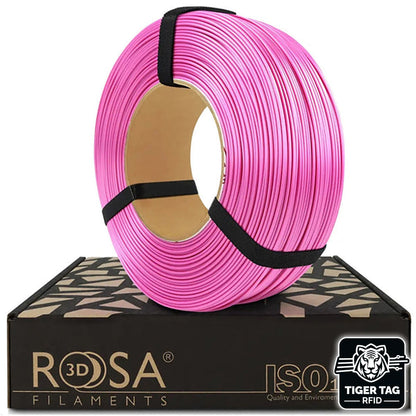 Rosa3D - PLA Starter - Rose Satiné (Satin Pink) - 1,75 mm - 1 kg Refill avec RFID TigerTag
