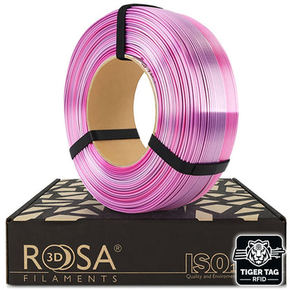 Rosa3D - PLA Rainbow - Arc-en-ciel Fleur (Multicolour Silk Flower) - 1,75 mm - 1 kg Refill avec RFID TigerTag