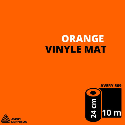 AVERY 500 - Vinyle Adhésif - Orange Mat - 24 cm x 10 m