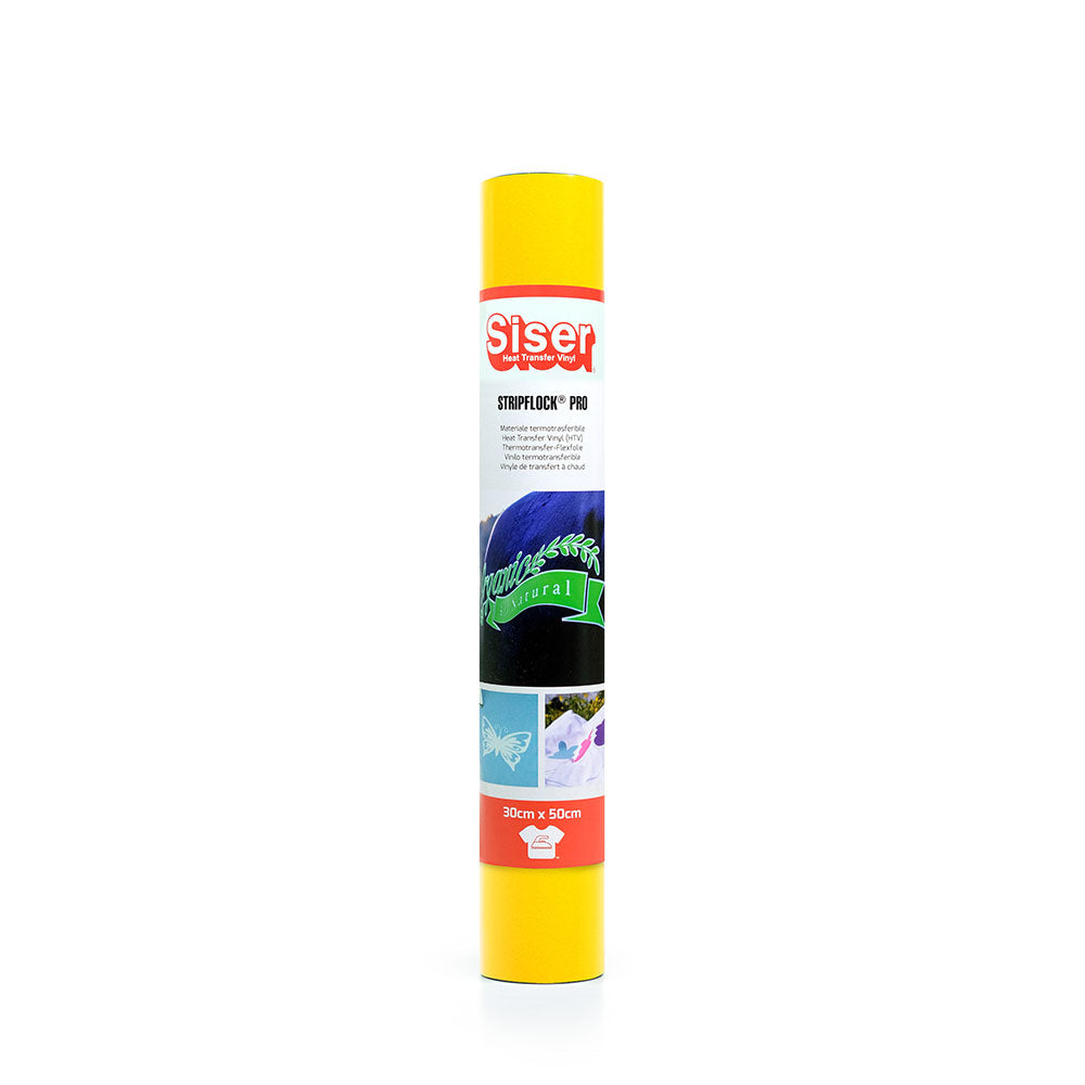 Siser - Flock - Rouleau Thermocollant - (S0004) Jaune - 30 x 100 cm