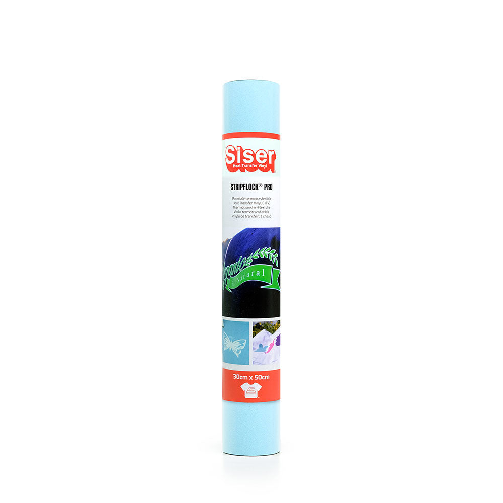 Siser - Flock - Rouleau Thermocollant - (S0051) Bleu Pâle Velours- 30 x 100 cm