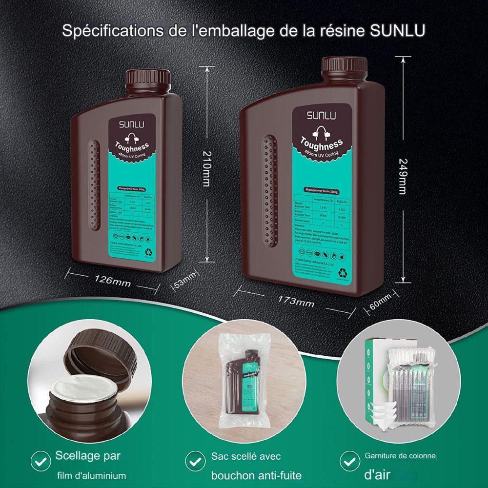 Sunlu - High Toughness - Noir (Black) - 1 kg