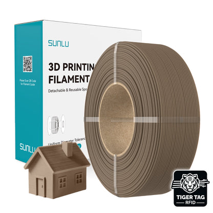 Sunlu - Wood PLA - Bois du Noix (Walnut Wood) - 1,75 mm - 1 kg - Refill avec RFID TigerTag