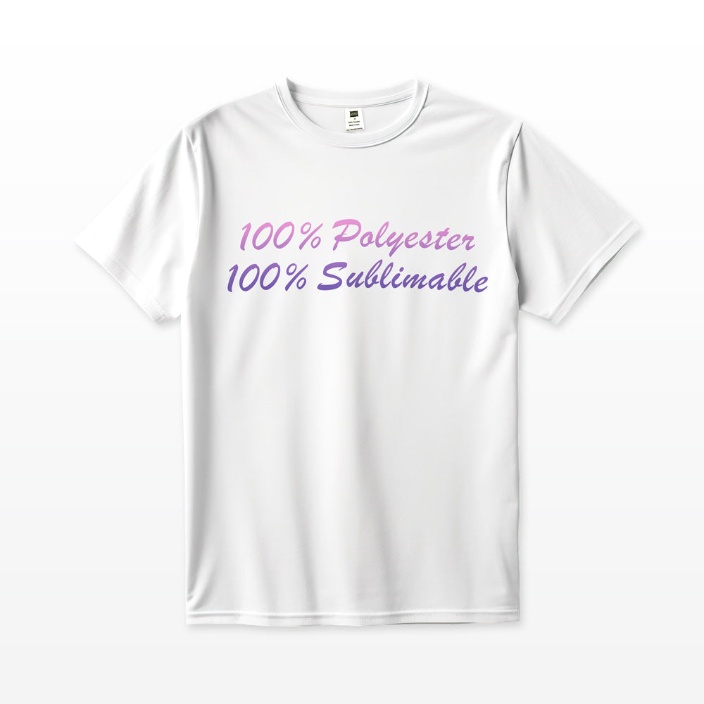T-shirt 100% Polyester Blanc Homme XXL pour sublimation