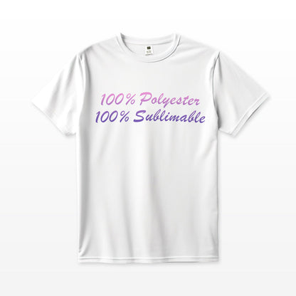 T-shirt 100% Polyester Blanc Homme XXL pour sublimation