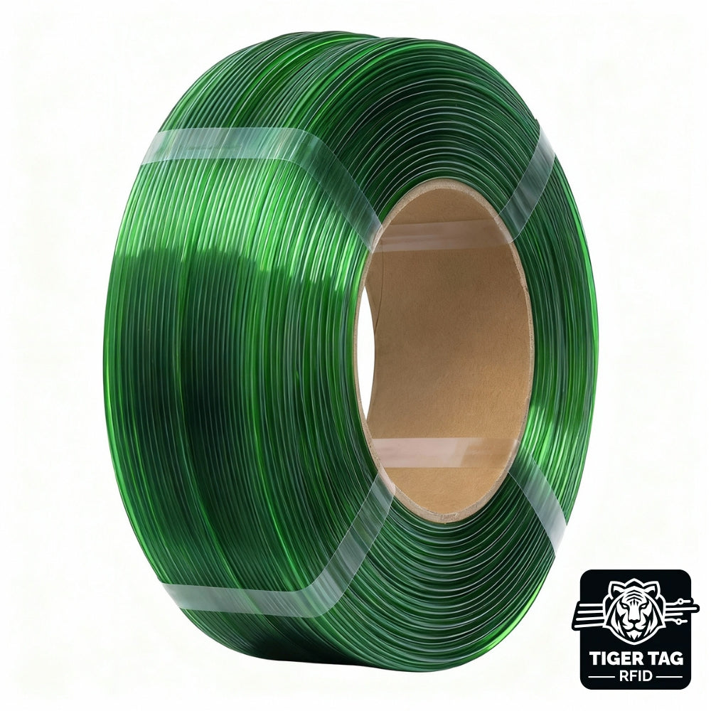 eSun - PETG Basic - Vert Translucide (Translucent Green) - 1,75 mm - 1 kg Refill avec RFID TigerTag