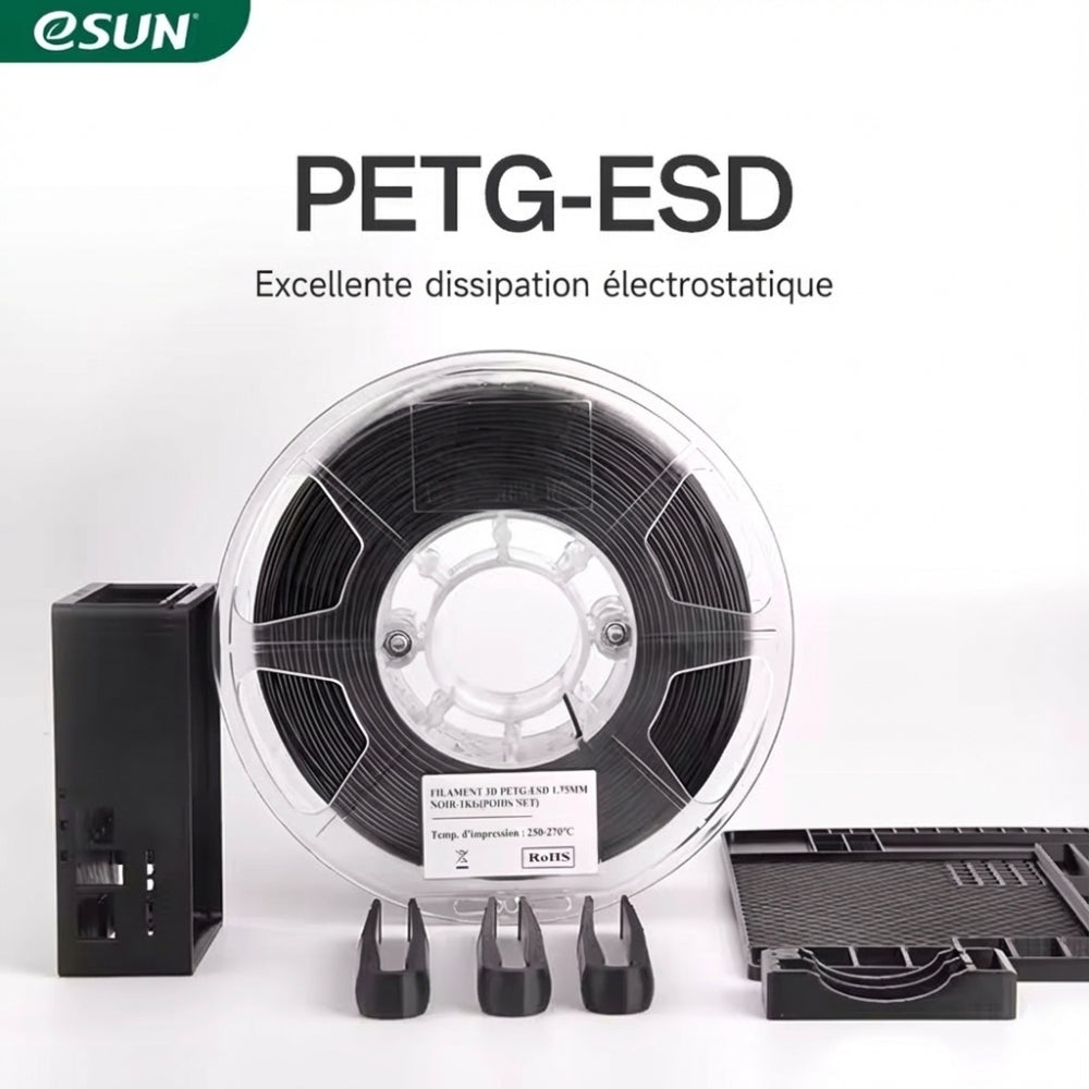 eSun - PETG-ESD - Noir (Black) - 1,75 mm - 1 kg