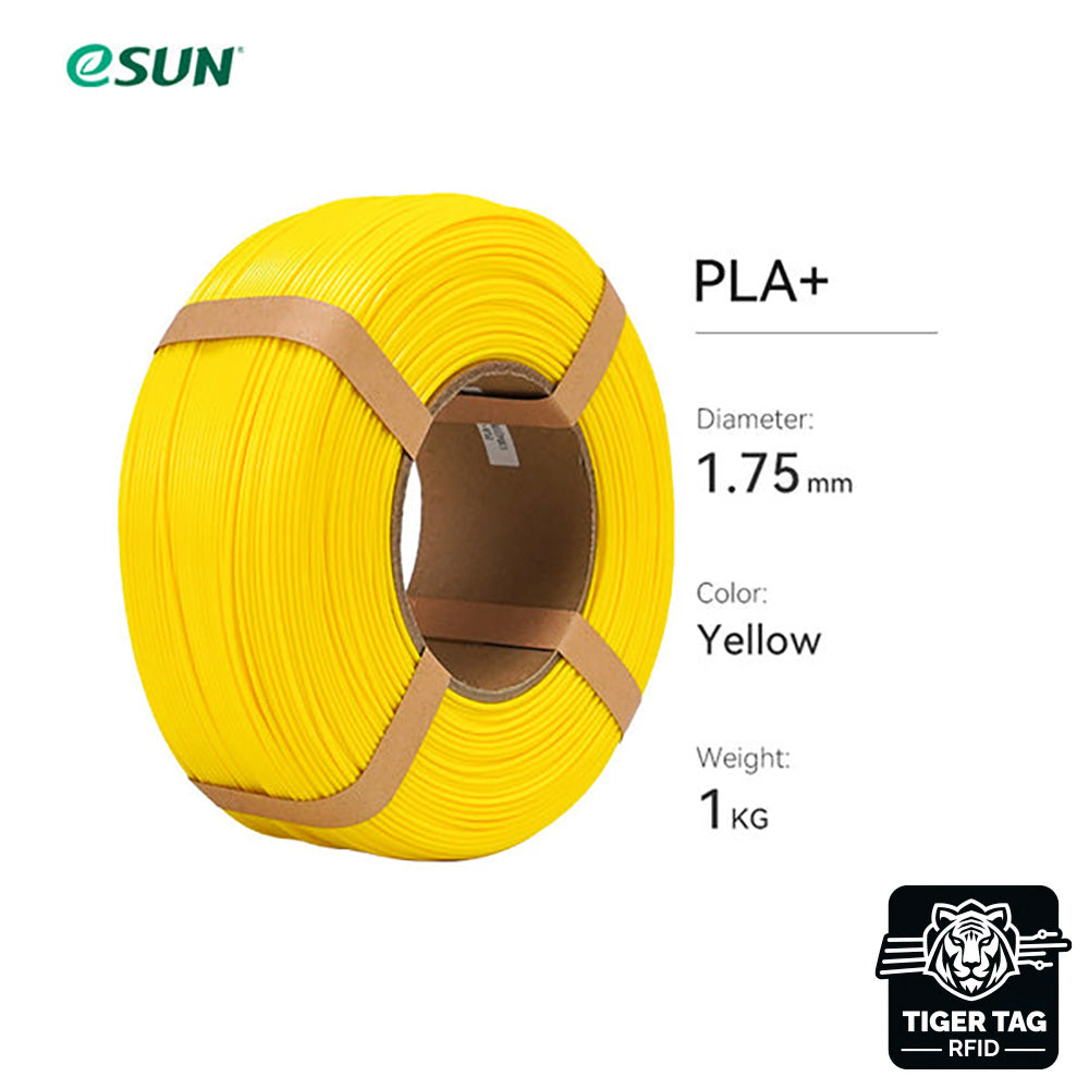 eSun - PLA+ - Jaune (Yellow) - 1,75 mm - 1 kg Refill avec RFID TigerTag