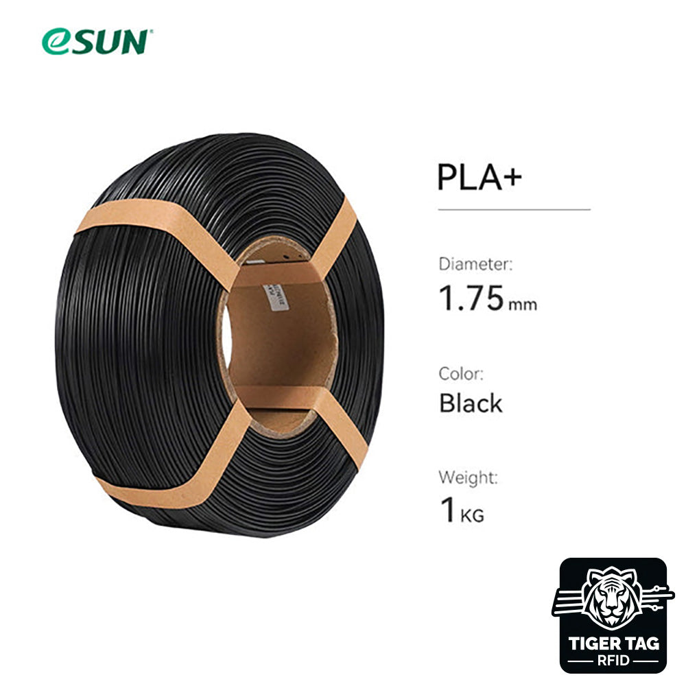 eSun - PLA+ - Noir (Black) - 1,75 mm - 1 kg Refill avec RFID TigerTag