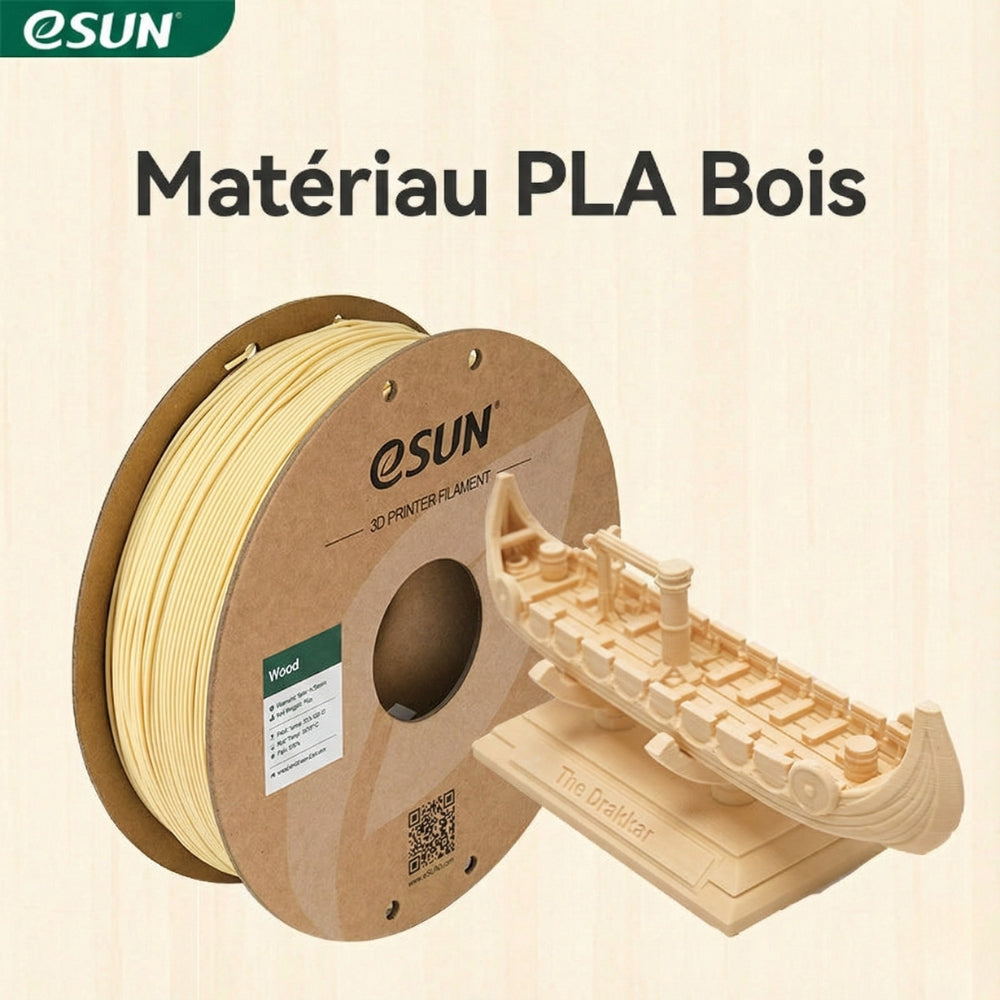 eSun - PLA Wood - Bouleau (Birch) - 1.75mm - 1 kg