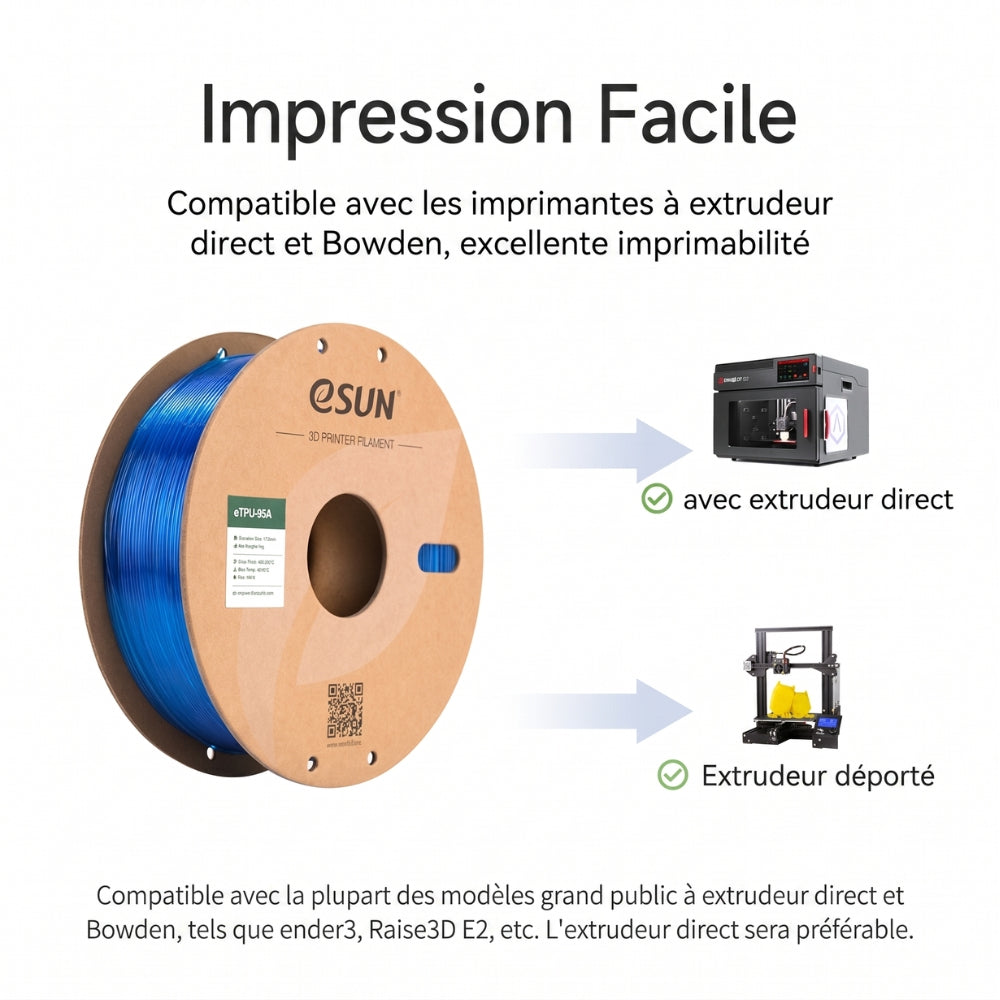 eSun - TPU-95A - Rouge (Red) - 1,75 mm - 1 kg avec RFID TigerTag