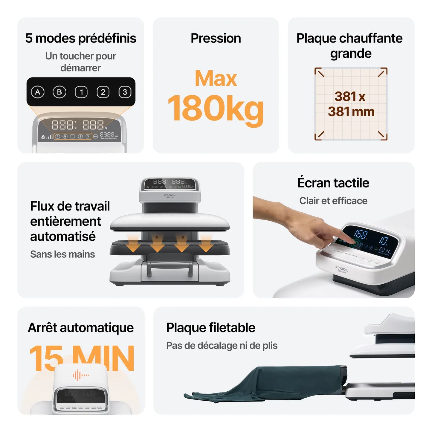xTool - HP2 - Presse à Chaud Automatique - 38 × 38 cm
