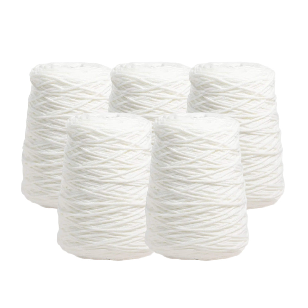 MissKraft - Tufting - Pack Recharge 5 Pelotes - Blanc
