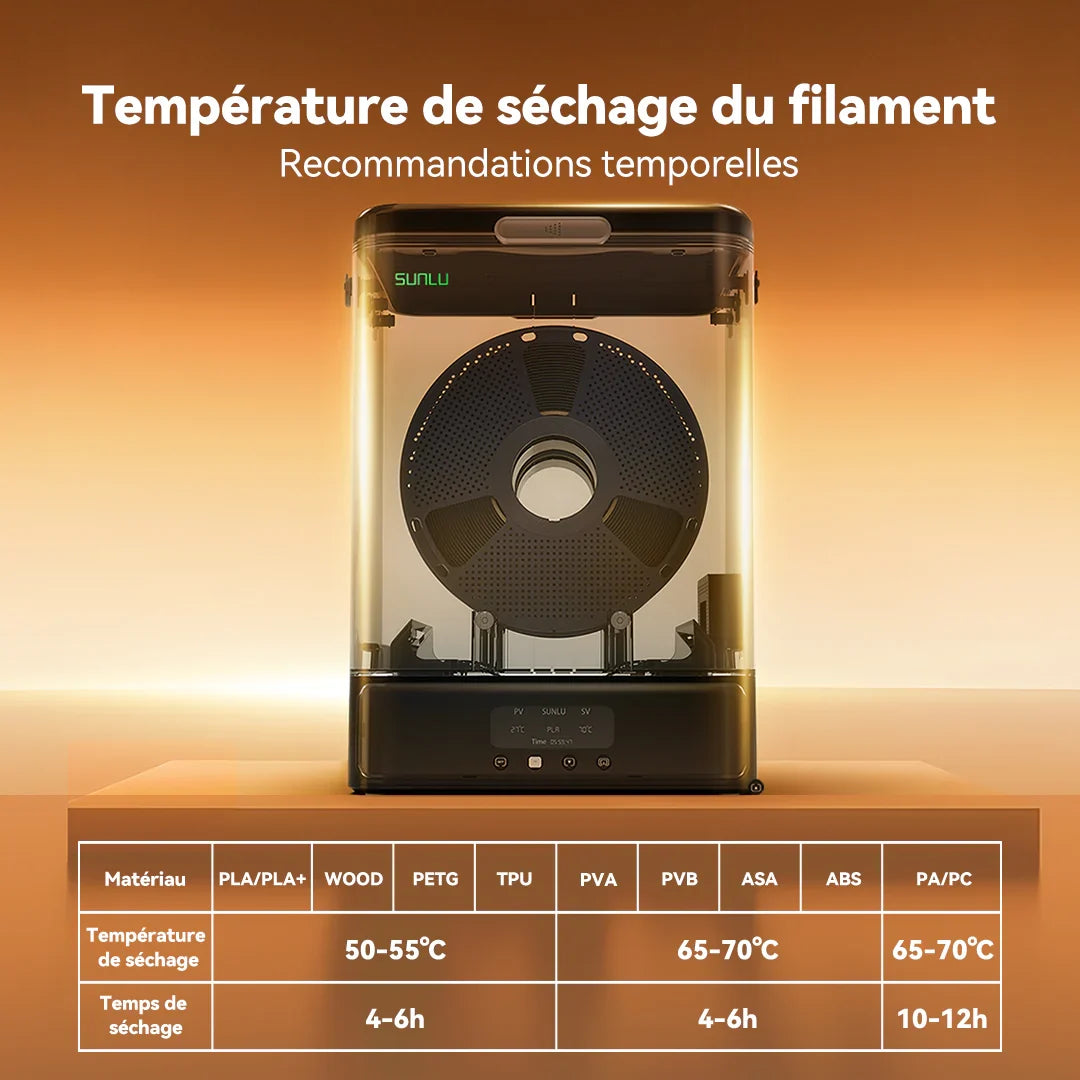 Sunlu - FilaDryer SP2 - Boite de stockage + Base Chauffante