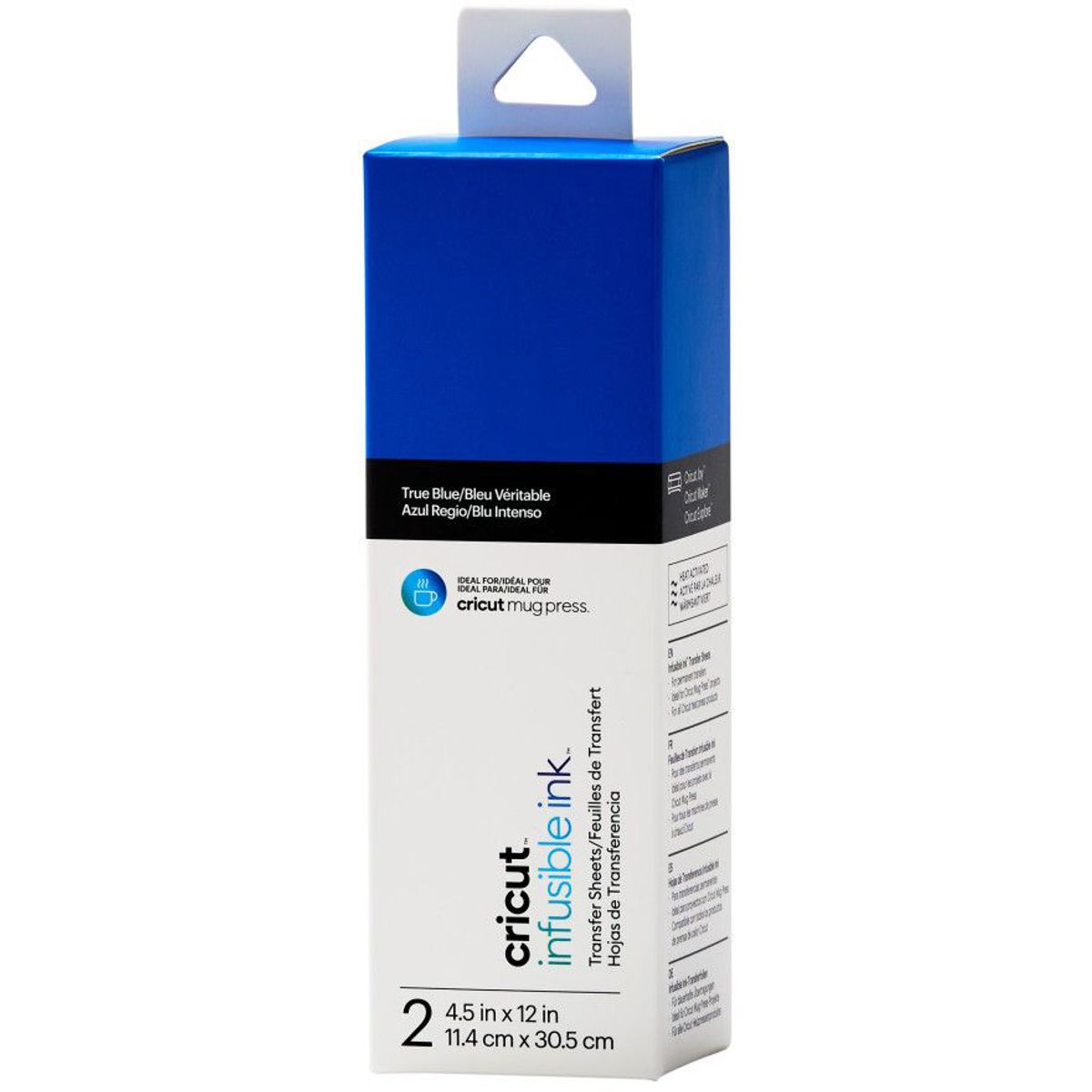 Cricut - 2 Feuilles de Transfert Infusible Ink - Bleu - (11,4x30,5cm
