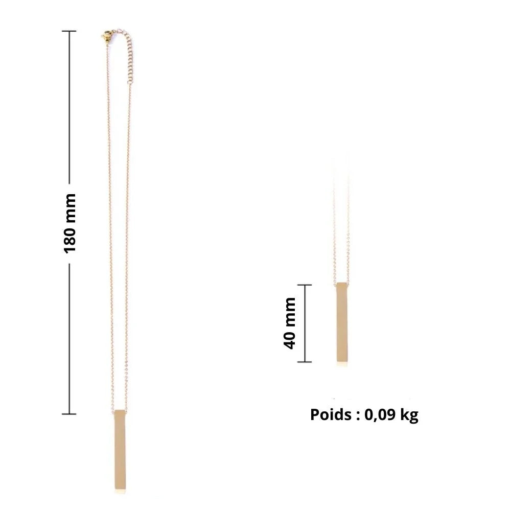 xTool - 6 Colliers barre verticale - Or - 5 x 40 mm
