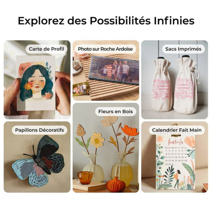 xTool - M1 Ultra - Tête Imprimante Jet d'encre - possibilités