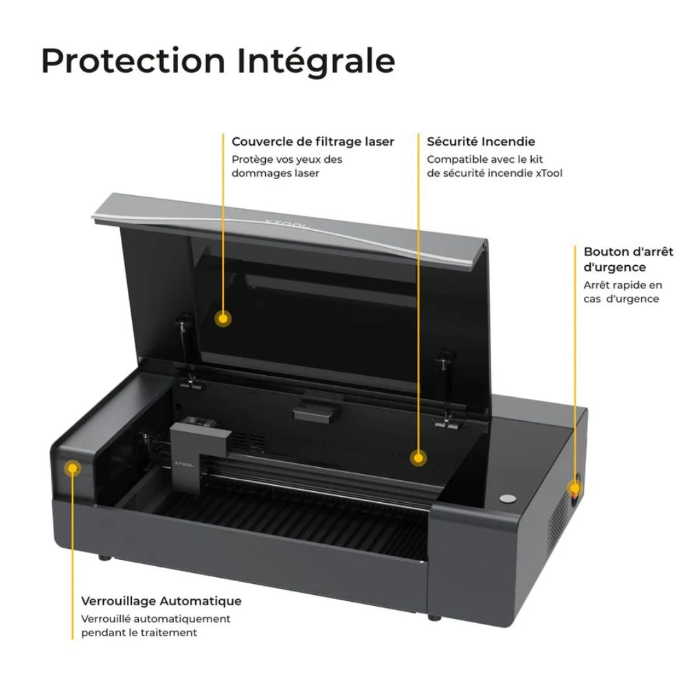 xTool - P2S  - Découpeur Laser CO2 de Bureau Polyvalent et Intelligent - 55W